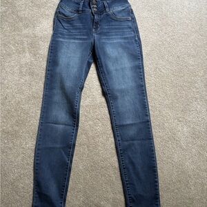 Wallflower The Sassy High Rise Skinny Women's Size 7 Long Blue Jeans
